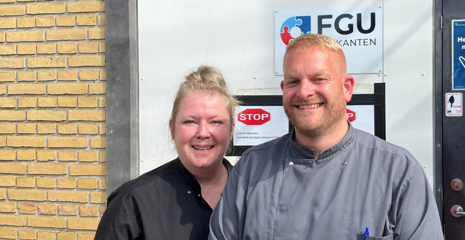 Lisbeth Alexandersen og Jørgen Degn er begge undervisere på køkkenværkstedet på FGU Trekanten i Fredericia